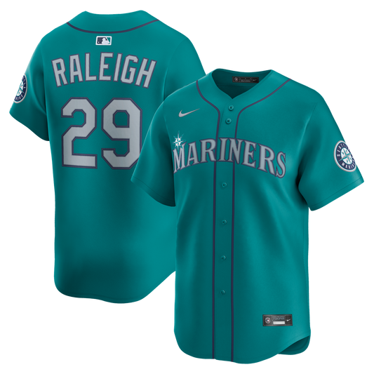 Cal Raleigh Seattle Mariners Nike Alternate Limited Jersey - Teal