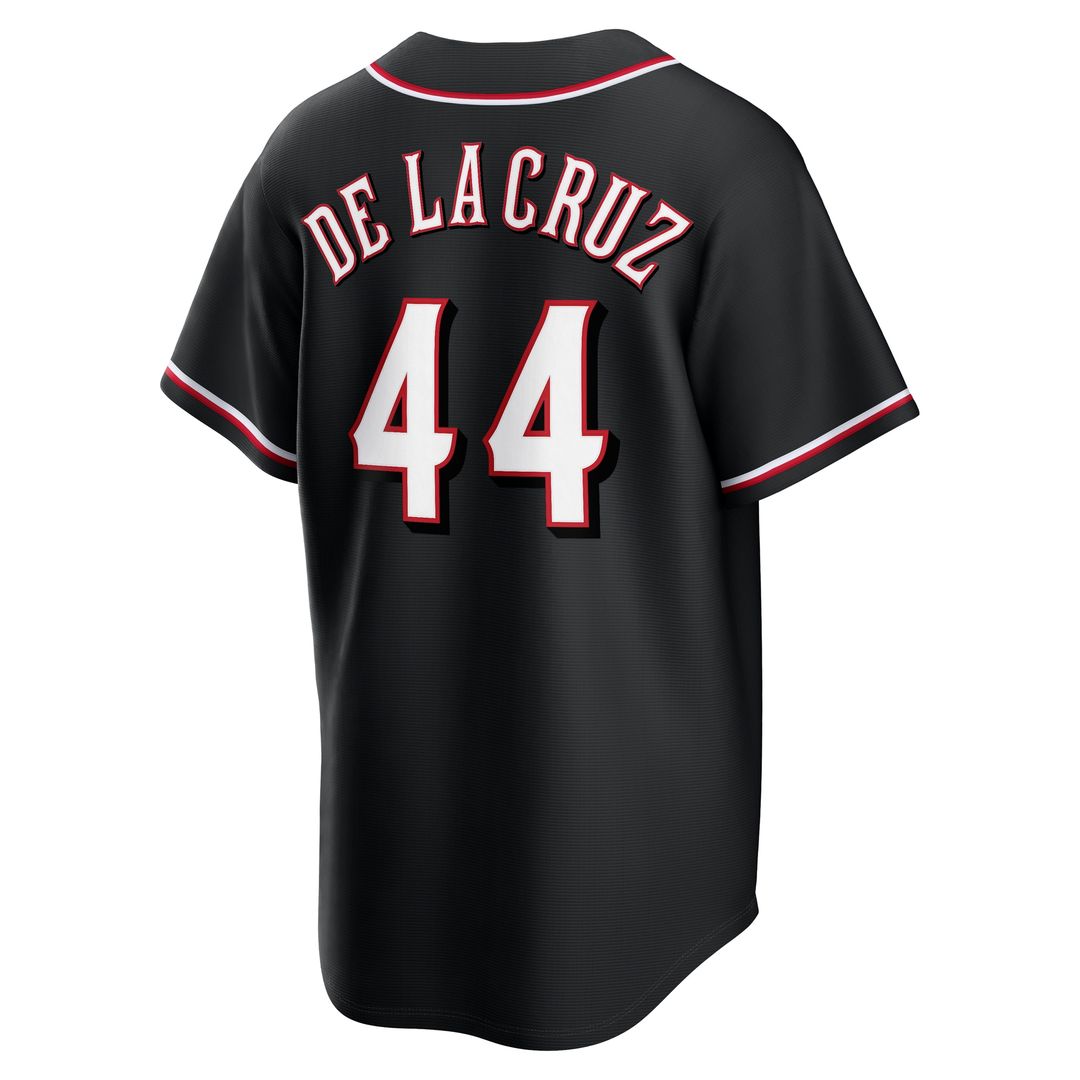 Elly De La Cruz Cincinnati Reds Nike Fashion Replica Black Out Jersey
