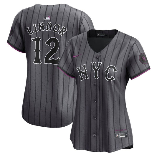 Francisco Lindor New York Mets Nike Women's City Connect Limited Jersey - Gray