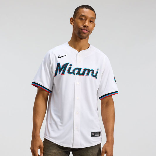 Miami Marlins Nike Home Limited Jersey - White