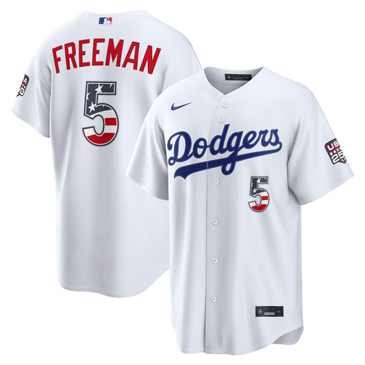 Freddie Freeman Los Angeles Dodgers Nike USA 250 Fourth of July Home Stadium Jersey - White