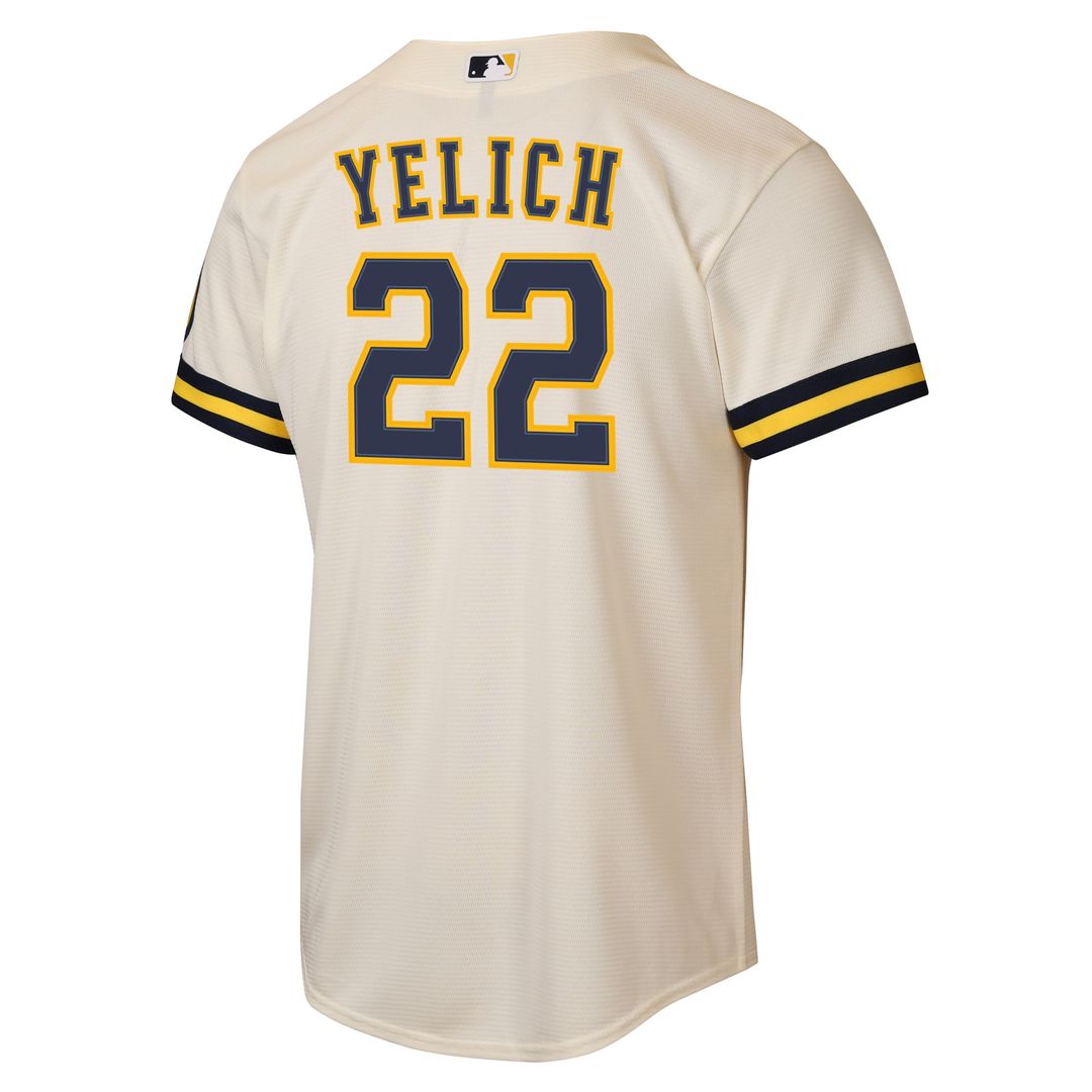 Christian Yelich Milwaukee Brewers Nike Youth Home Stadium Jersey - Cream