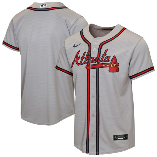 Atlanta Braves Nike Youth Road Replica Jersey - Gray