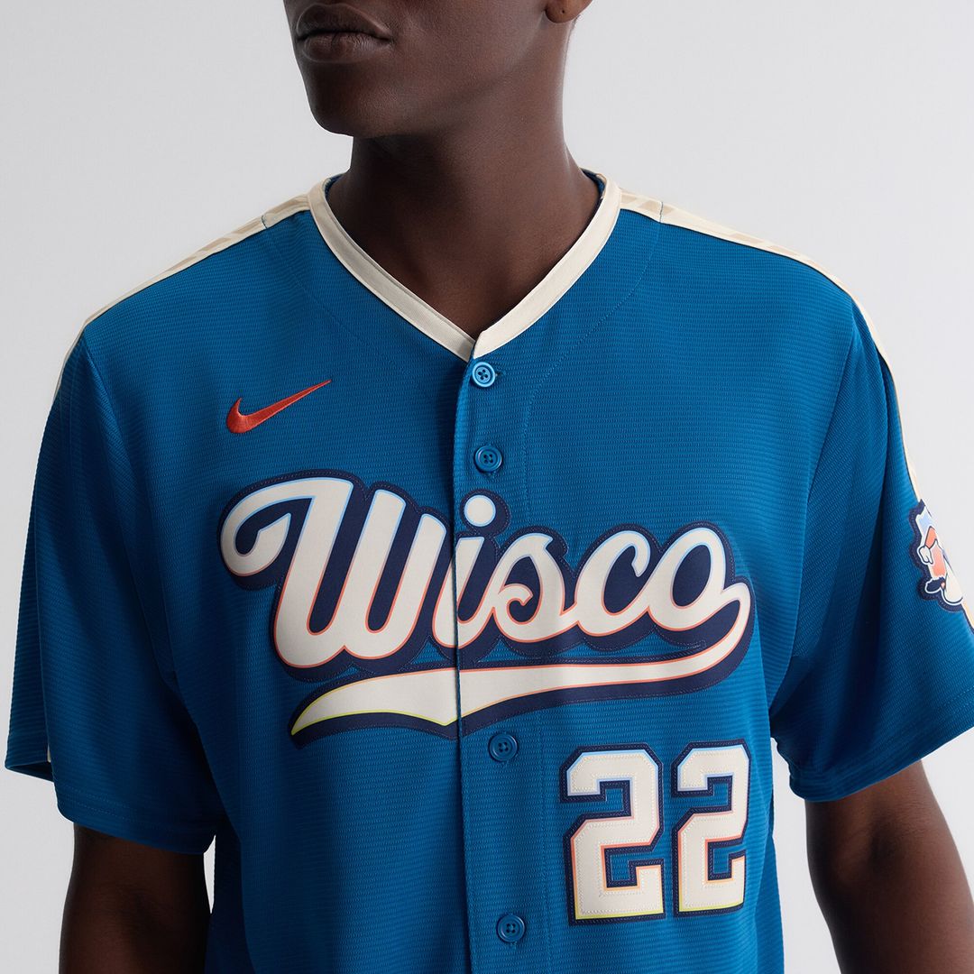 Christian Yelich Milwaukee Brewers Nike 2026 City Connect Stadium Jersey - Mineral Blue