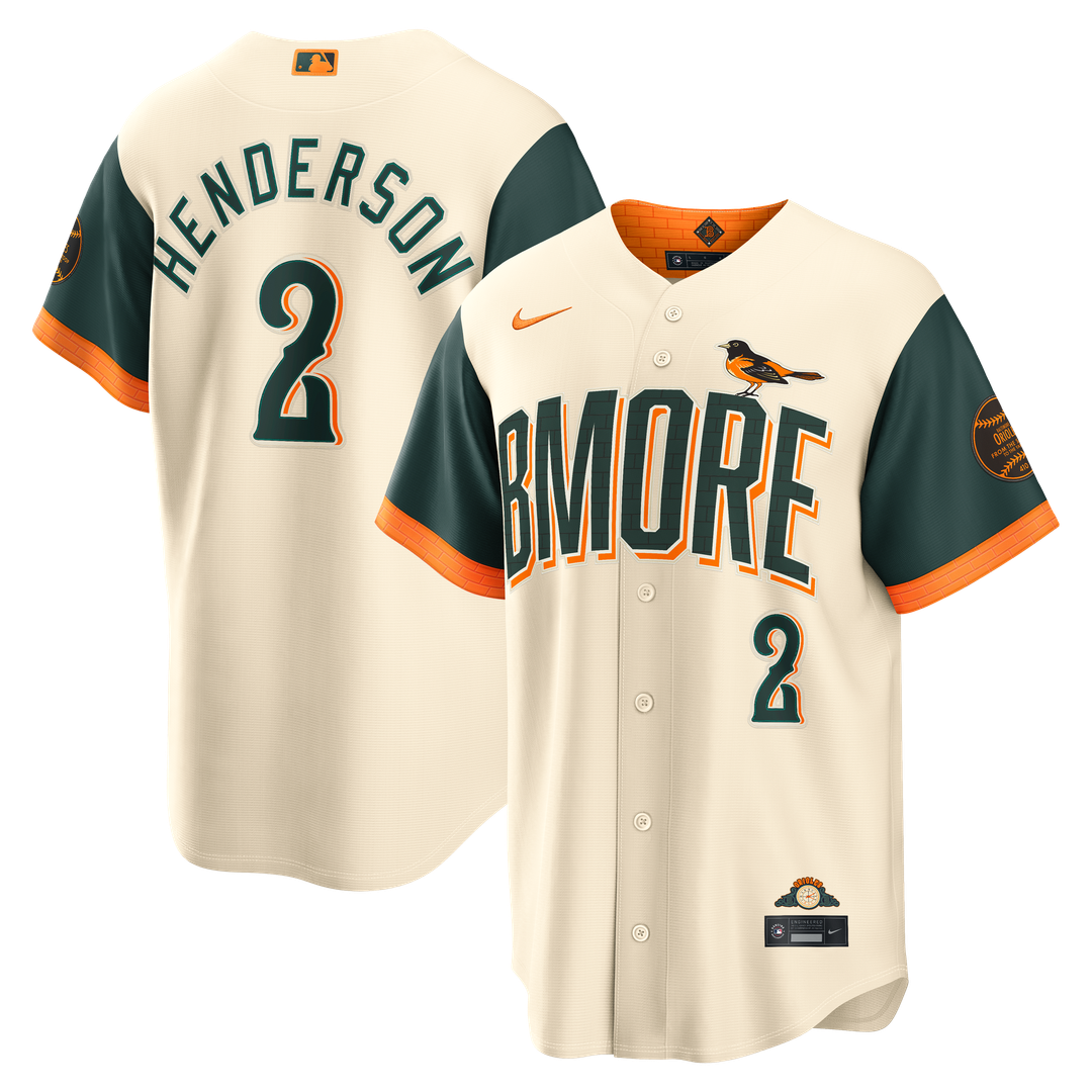 Gunnar Henderson Baltimore Orioles Nike 2026 City Connect Stadium Jersey - Cream