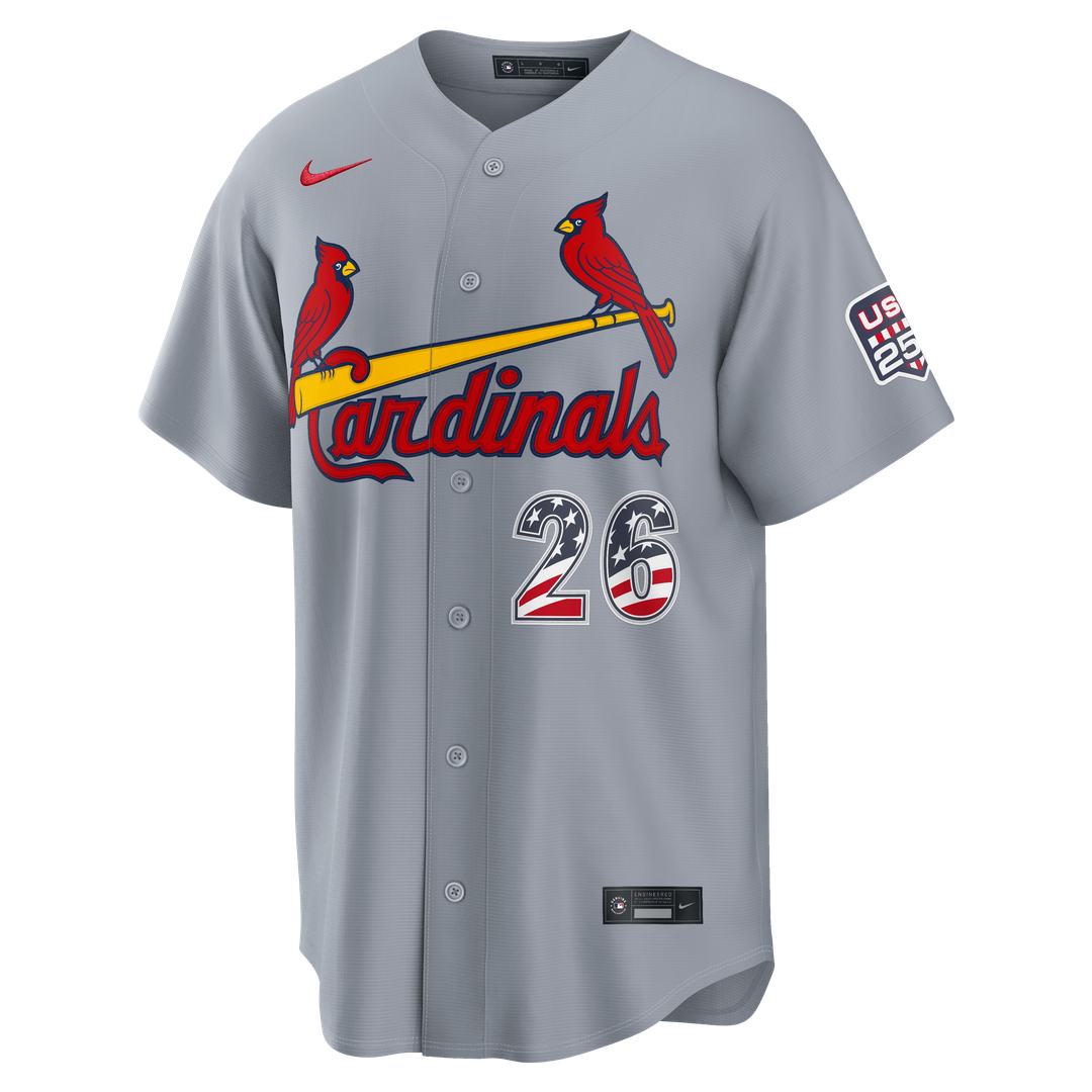 JJ Wetherholt St. Louis Cardinals Nike USA 250 Fourth of July Road Stadium Jersey - Gray