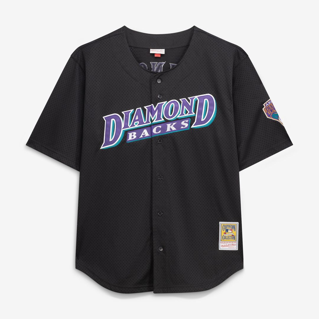 Randy Johnson Arizona Diamondbacks Mitchell & Ness Big & Tall Cooperstown Mesh Batting Practice Jersey - Black