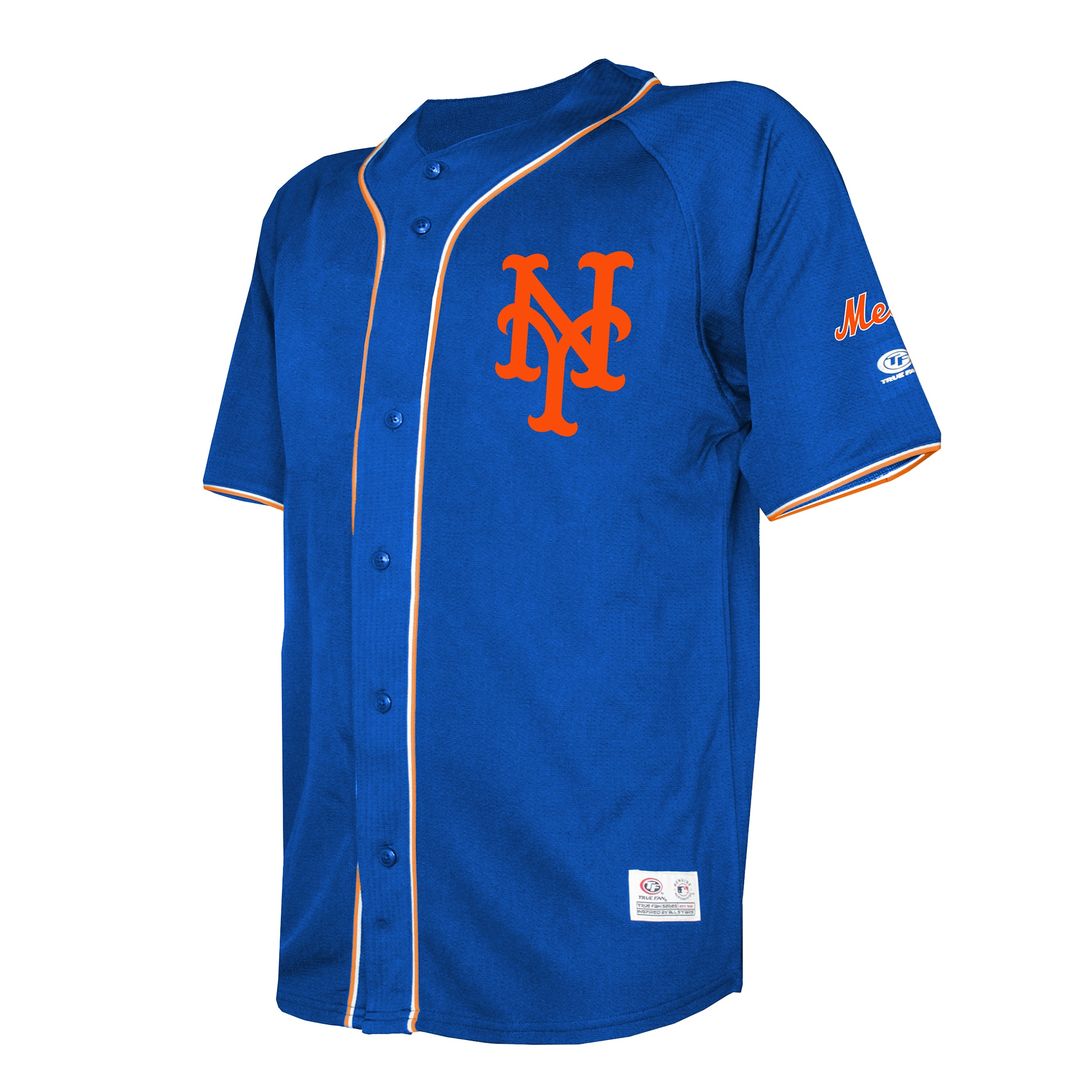 New York Mets Stitches Team Color Full-Button Fashion Jersey - Royal