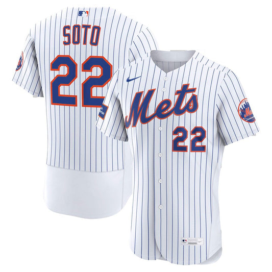 Juan Soto New York Mets Nike Home Authentic Sponsor Patch Jersey - White