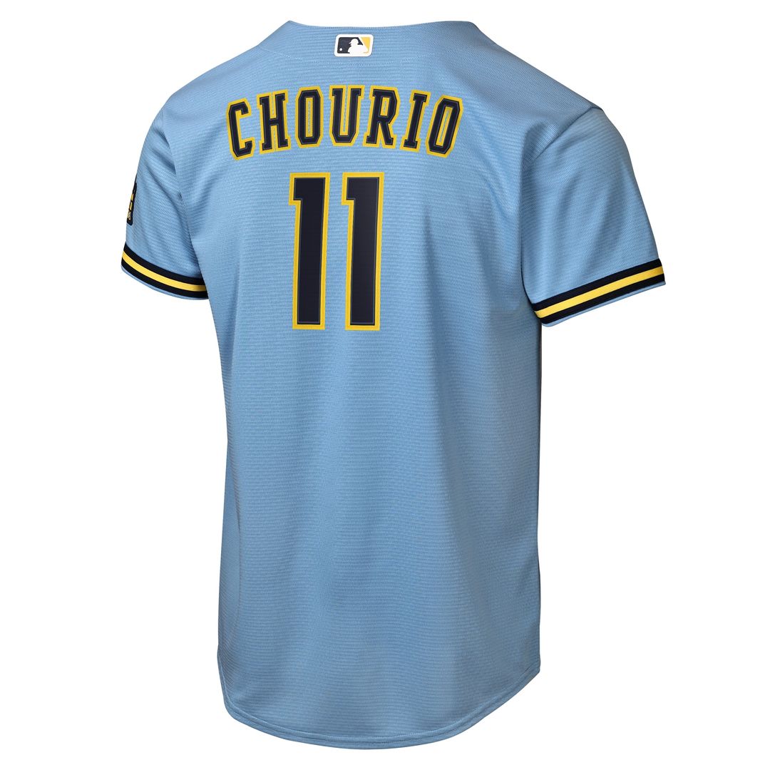 Jackson Chourio Milwaukee Brewers Nike Youth Road Stadium Jersey - Powder Blue