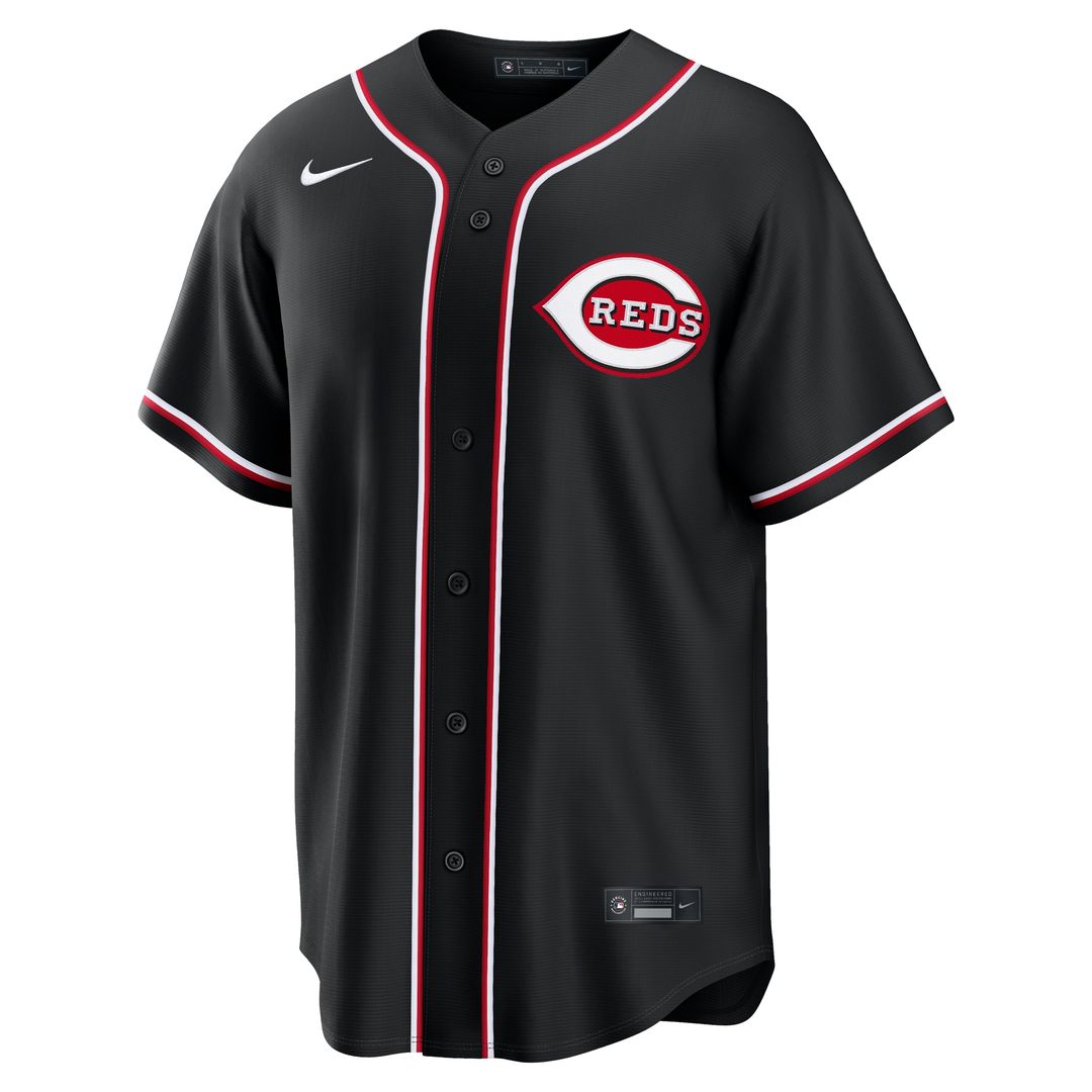 Elly De La Cruz Cincinnati Reds Nike Fashion Replica Black Out Jersey