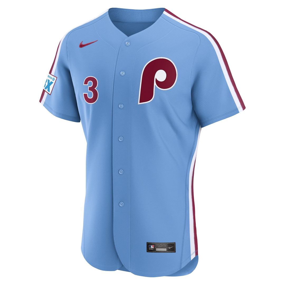 Bryce Harper Philadelphia Phillies Nike Alternate Authentic Sponsor Patch Jersey - Light Blue