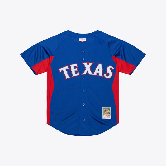 Adrian Beltre Texas Rangers Mitchell & Ness Cooperstown Mesh Batting Practice Button-Up Jersey - Royal