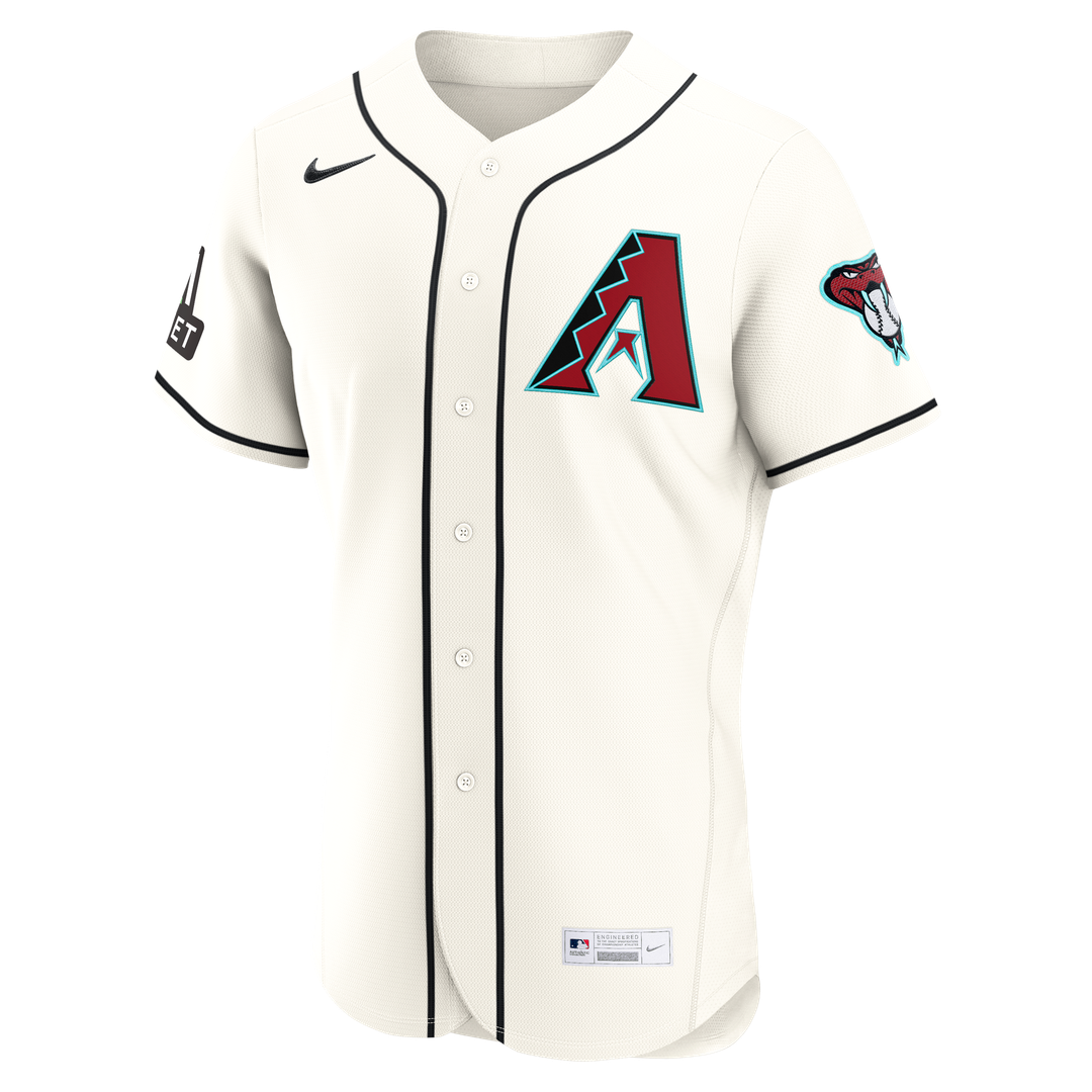 Ketel Marte Arizona Diamondbacks Nike Home Authentic Sponsor Patch Jersey - Cream