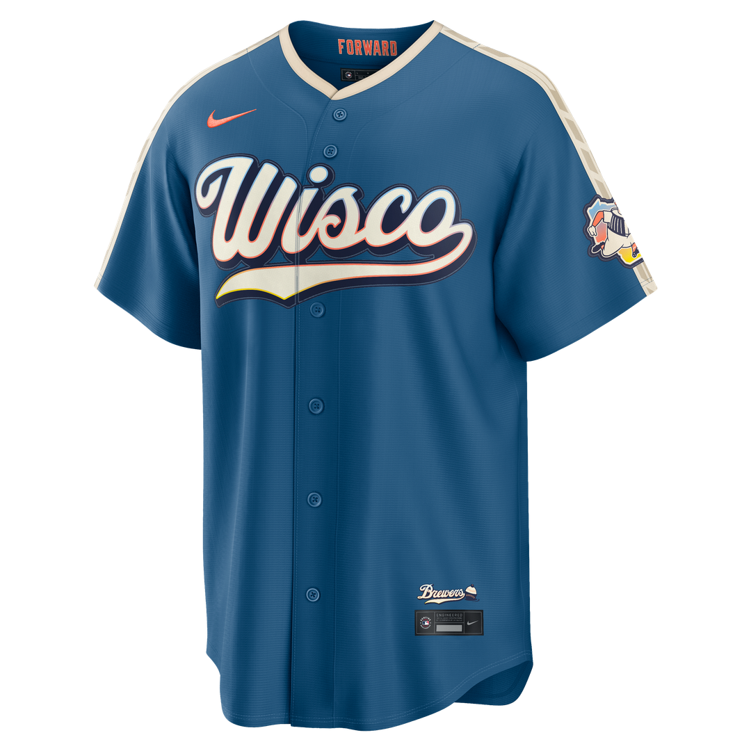 Milwaukee Brewers Nike 2026 City Connect Stadium Jersey - Mineral Blue