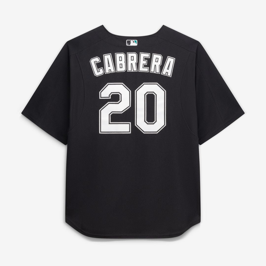 Miguel Cabrera Miami Marlins Mitchell & Ness Big & Tall Cooperstown Mesh Batting Practice Jersey - Black