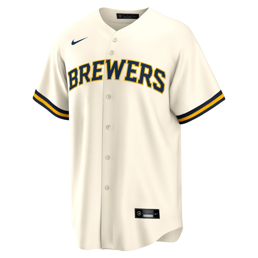 Christian Yelich Milwaukee Brewers Nike Home Replica Player Jersey - Cream