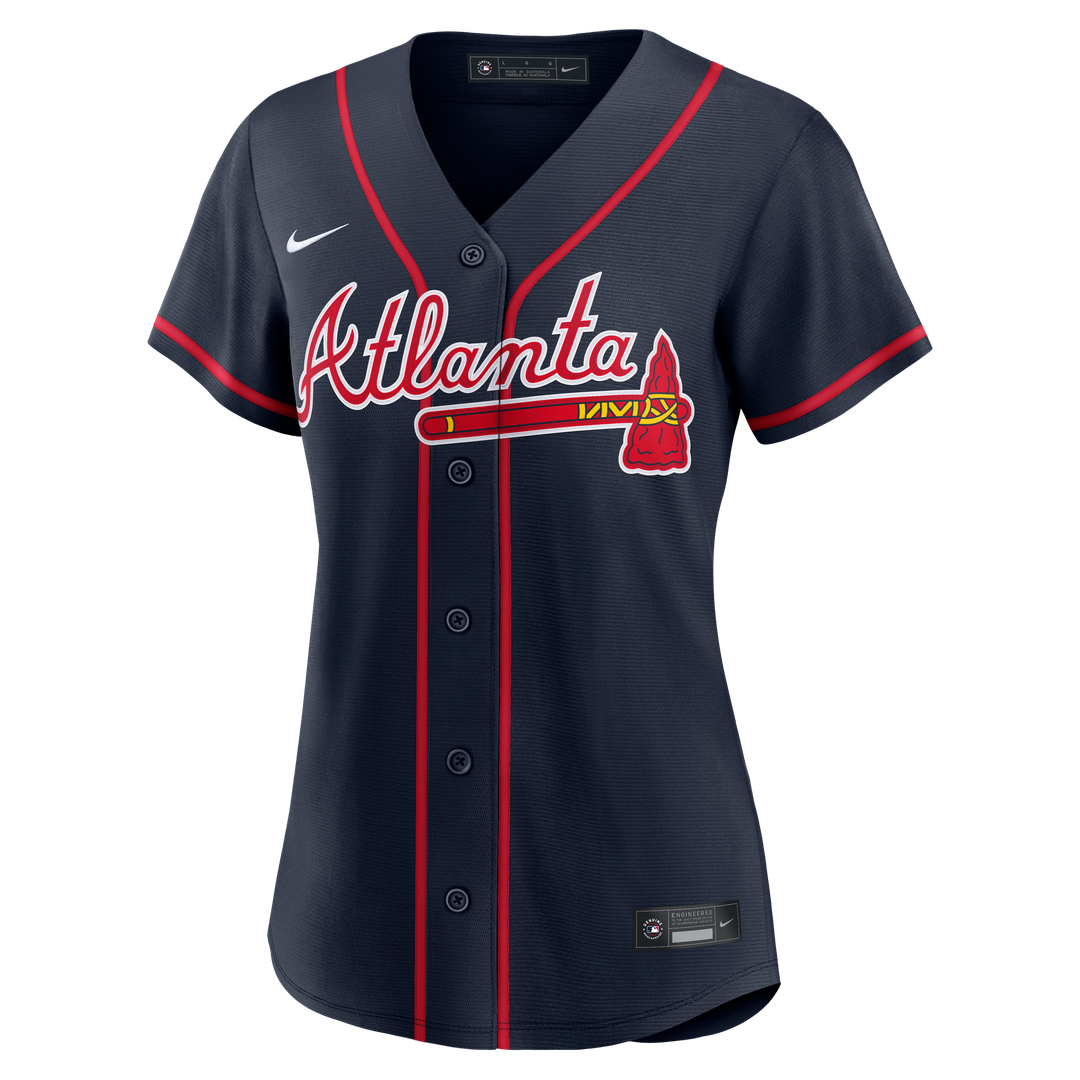 Ronald Acuña Jr. Atlanta Braves Nike Women's Alternate Replica Jersey - Navy