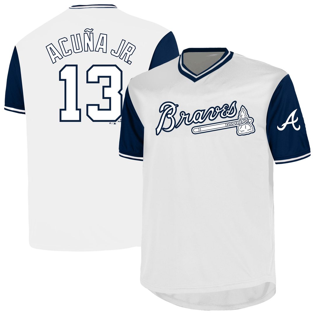 Ronald Acuña Jr. Atlanta Braves Profile Big & Tall Name & Number Jersey - White