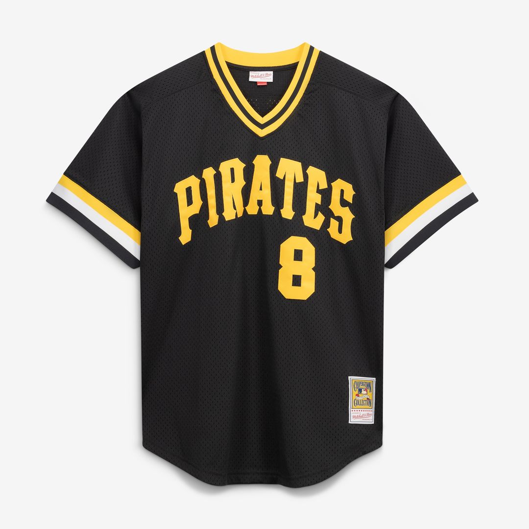 Willie Stargell Pittsburgh Pirates Mitchell & Ness Cooperstown Collection Big & Tall Mesh Batting Practice Jersey - Black