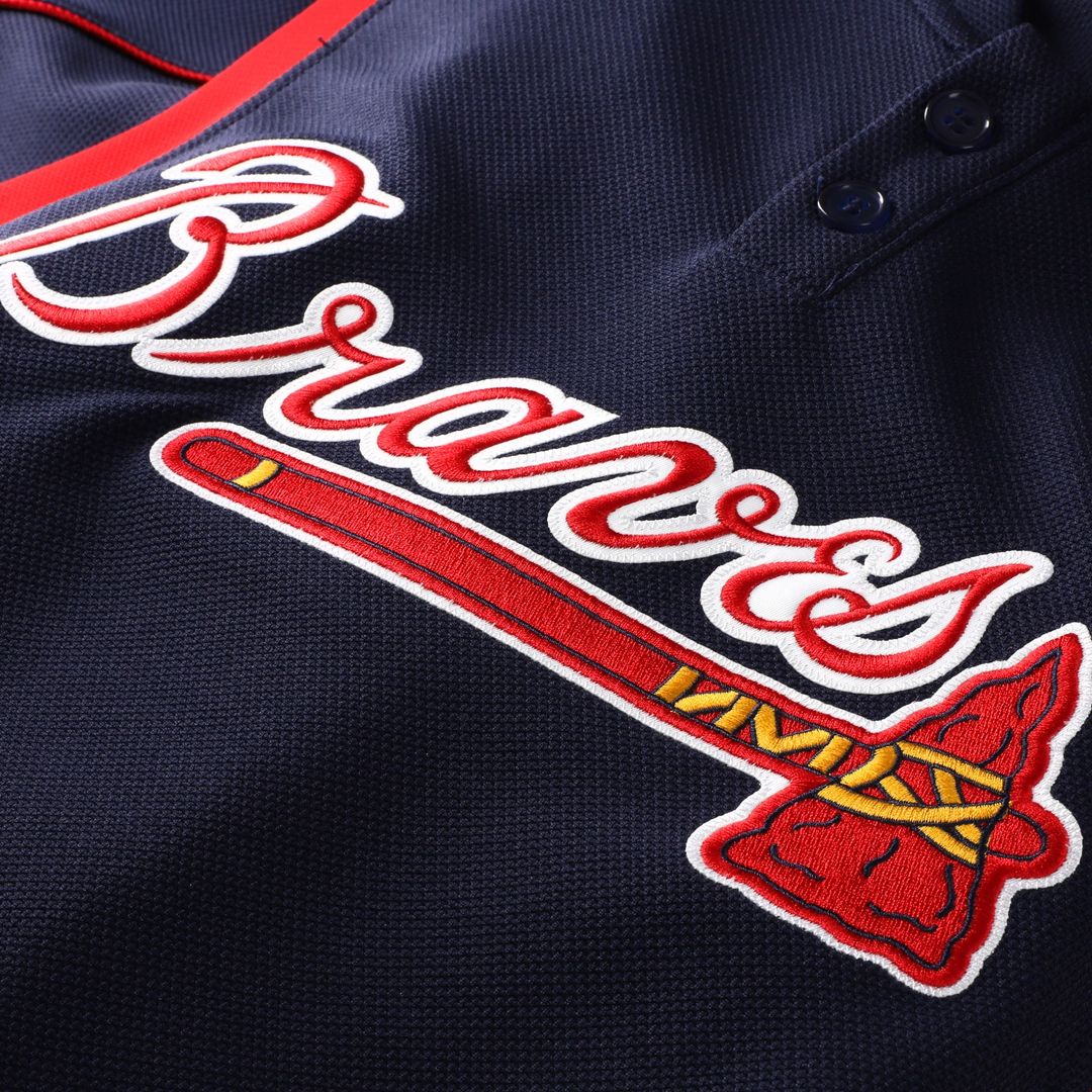 Chipper Jones Atlanta Braves Mitchell & Ness Authentic Batting Practice Jersey - Navy