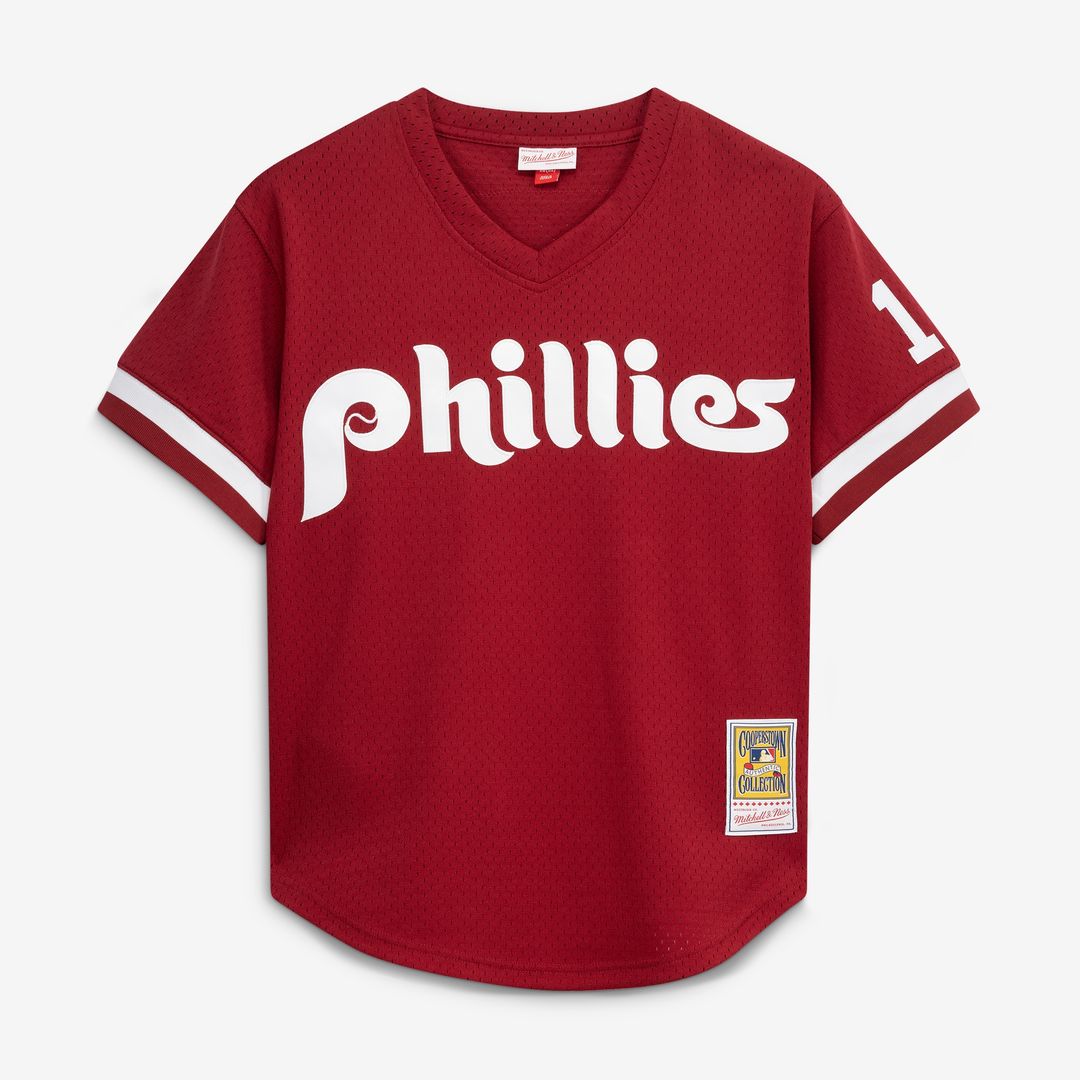 Darren Daulton Philadelphia Phillies Mitchell & Ness Authentic Batting Practice Jersey - Scarlet