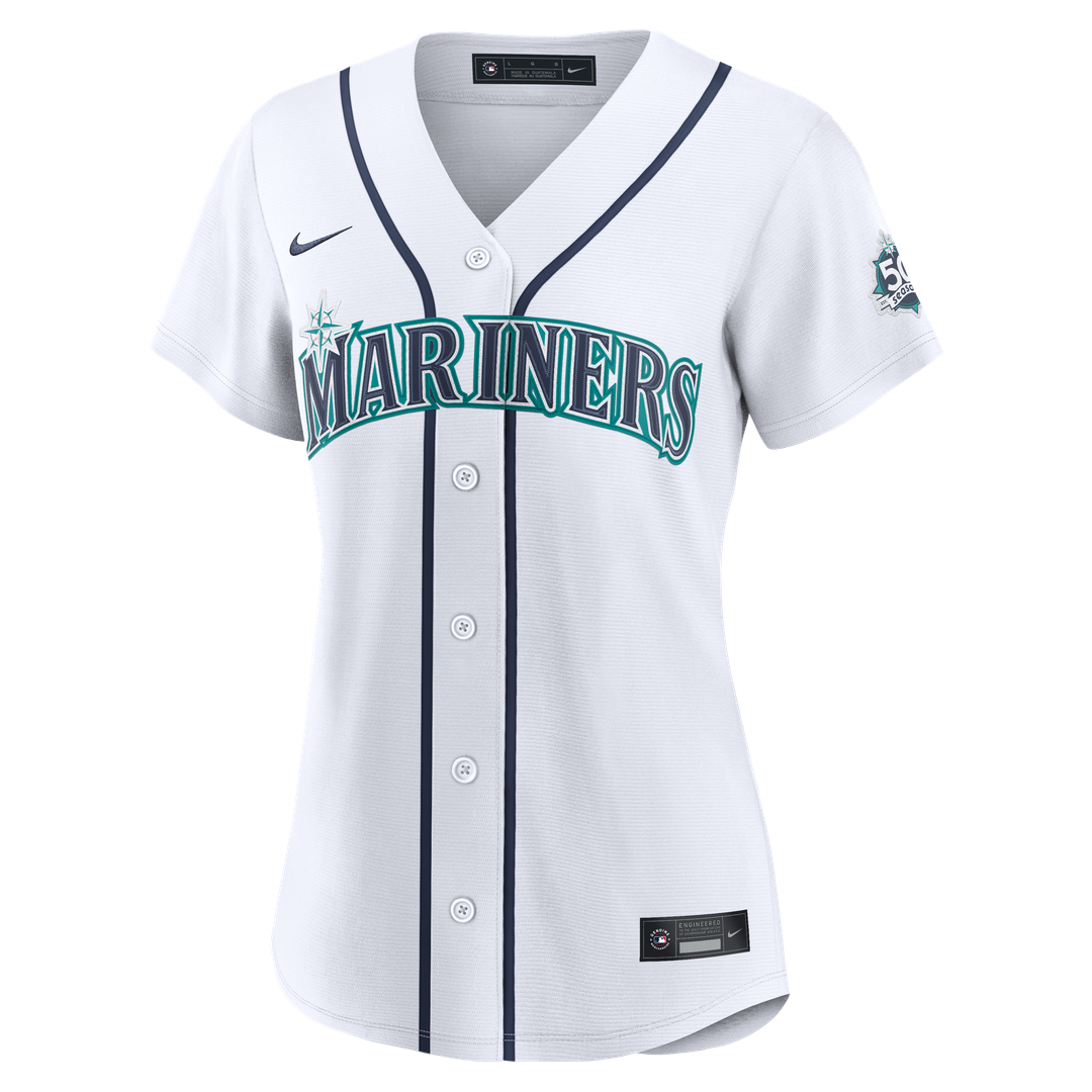 Seattle Mariners Nike Women's Home 50th Season Stadium Jersey - White