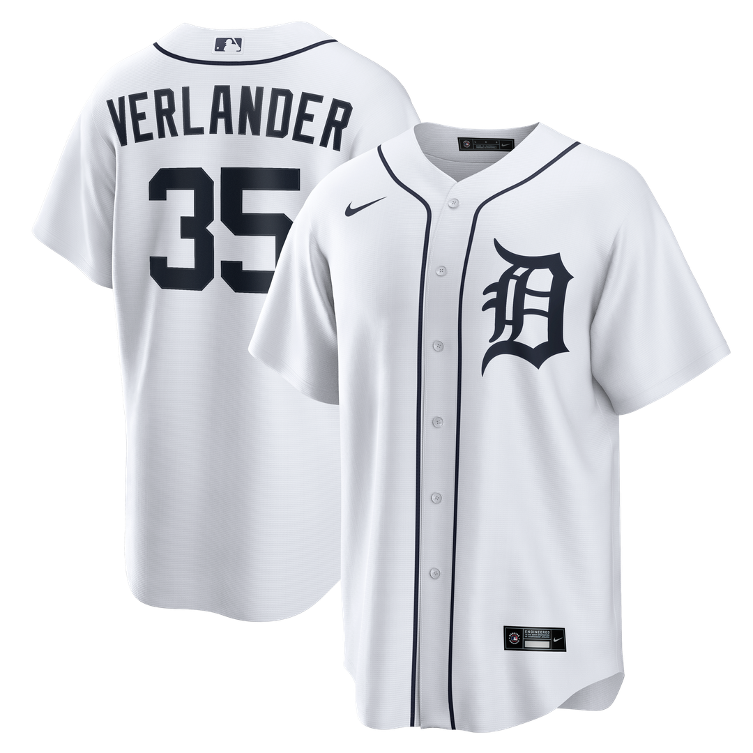Justin Verlander Detroit Tigers Nike Home Replica Jersey - White