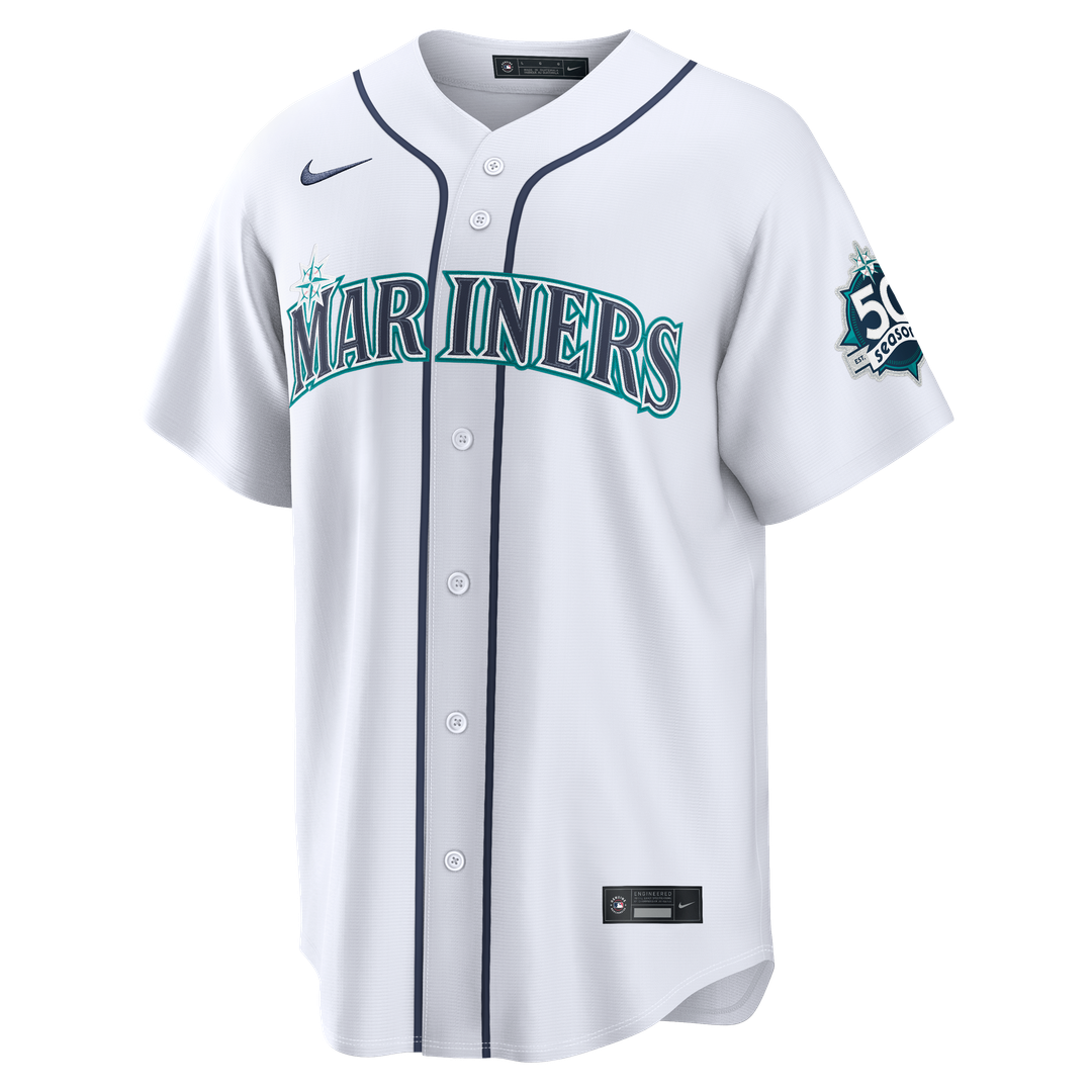 Julio Rodríguez Seattle Mariners Nike Alternate Stadium 50th Season Patch Jersey - Teal