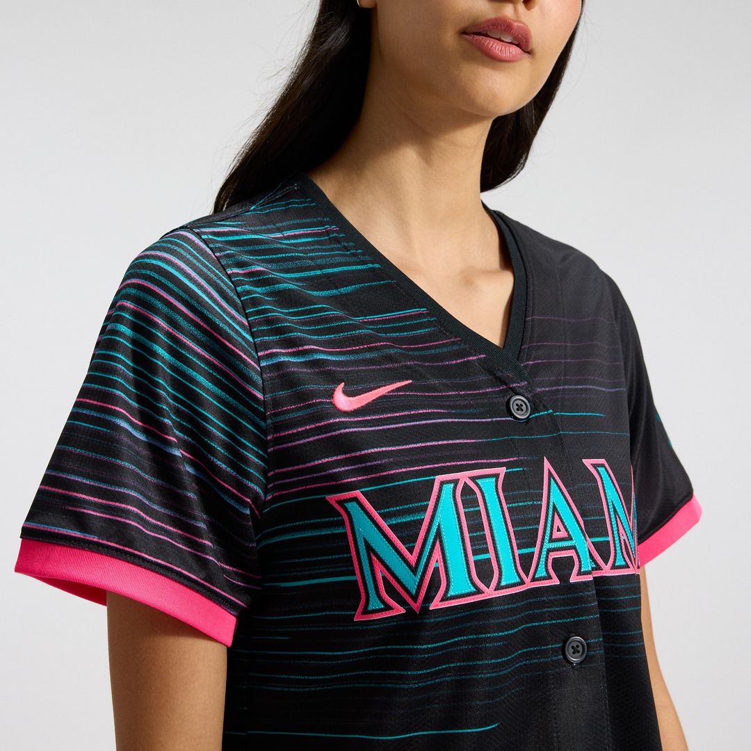 Miami Marlins Nike Women's 2025 City Connect Limited Jersey - Black
