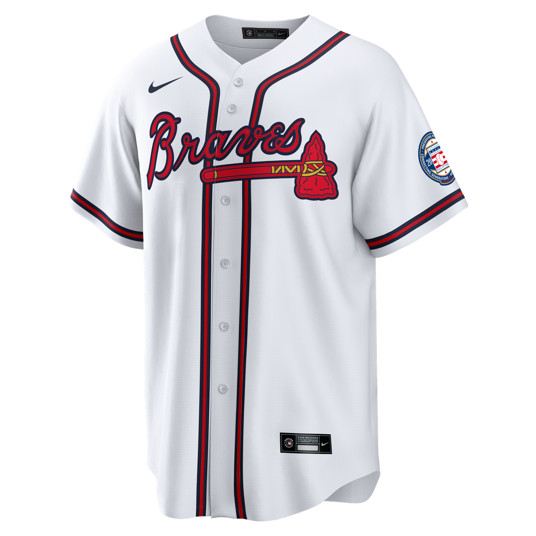 Andruw Jones Atlanta Braves Nike Home Replica 2026 Hall of Fame Patch Jersey - White