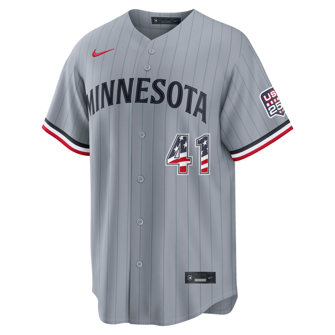 Joe Ryan Minnesota Twins Nike USA 250 Fourth of July Road Stadium Jersey - Gray