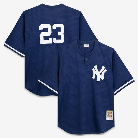Don Mattingly New York Yankees Mitchell & Ness Cooperstown Collection Big & Tall Mesh Batting Practice Jersey - Navy