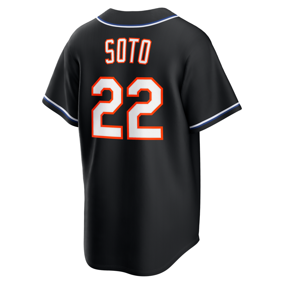 Juan Soto New York Mets Nike Fashion Replica Black Out Jersey