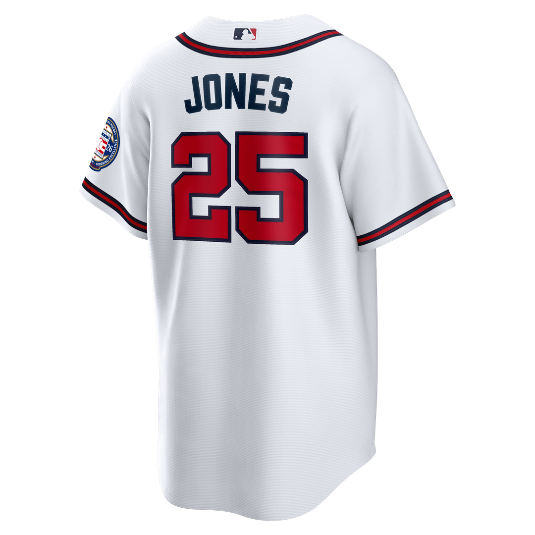 Andruw Jones Atlanta Braves Nike Home Replica 2026 Hall of Fame Patch Jersey - White