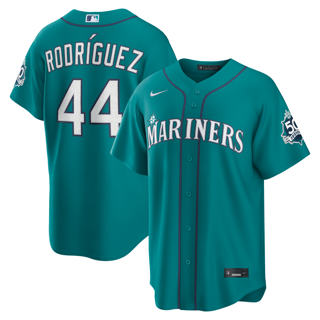 Julio Rodríguez Seattle Mariners Nike  Home Stadium 50th Season Patch Jersey - White
