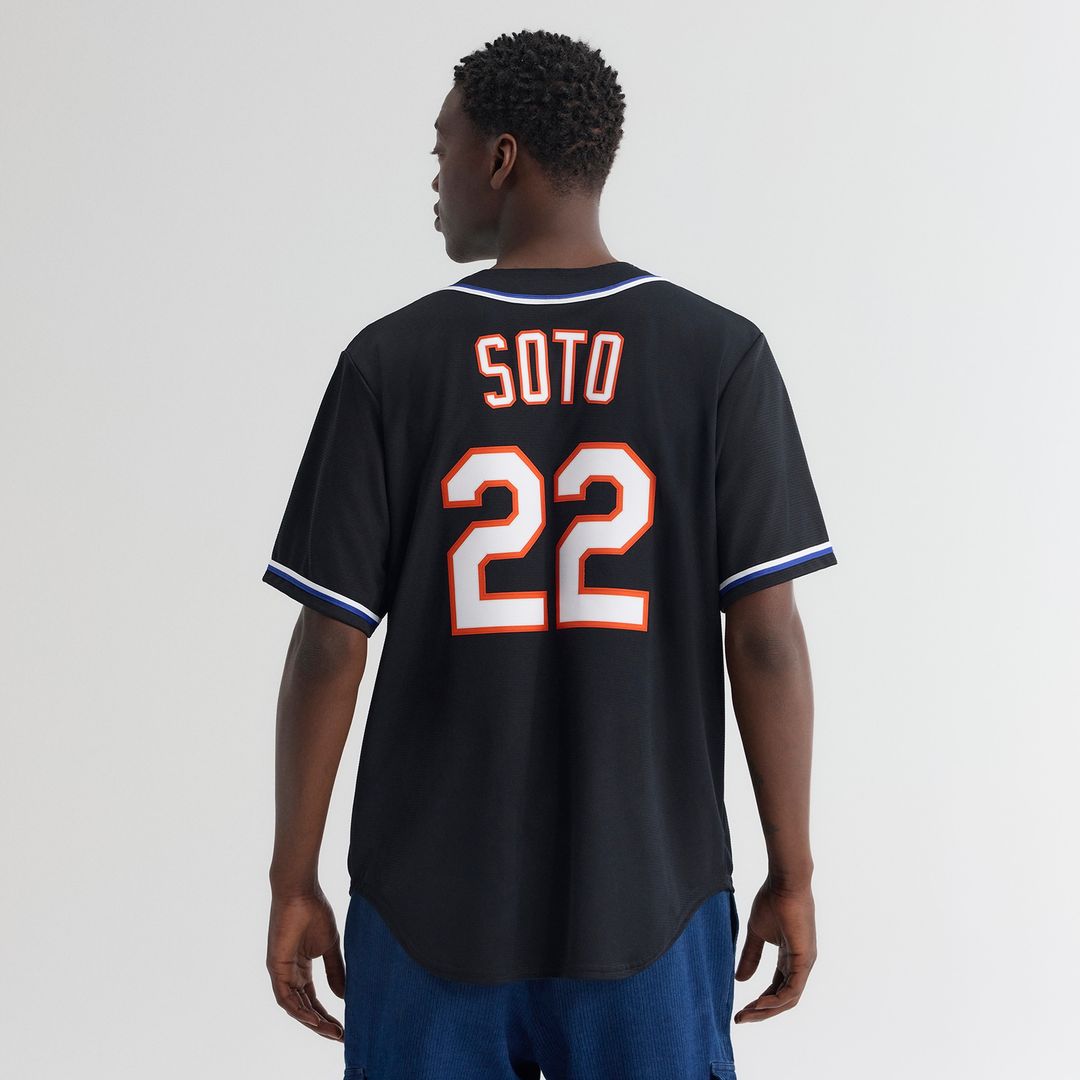 Juan Soto New York Mets Nike Fashion Replica Black Out Jersey