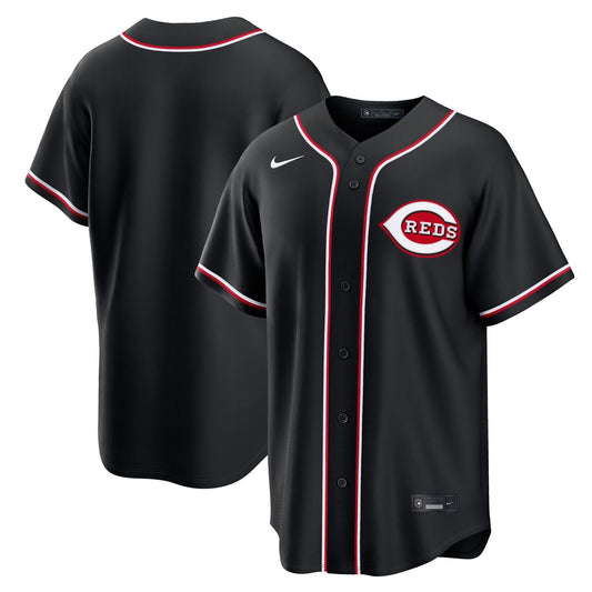 Cincinnati Reds Nike Fashion Replica Black Out Jersey