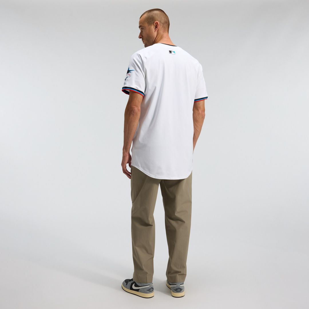 Miami Marlins Nike Home Elite Jersey - White