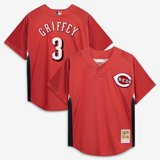 Ken Griffey Jr. Cincinnati Reds Mitchell & Ness Authentic Batting Practice Jersey - Red