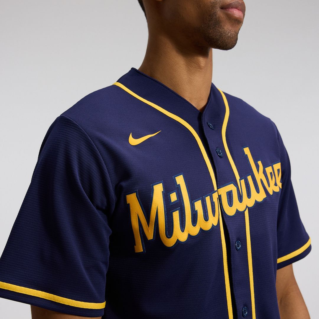 Milwaukee Brewers Nike Alternate Replica Team Jersey - Navy
