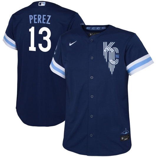 Salvador Perez Kansas City Royals Nike Toddler City Connect Replica Player Jersey - Navy