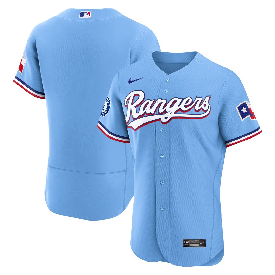 Texas Rangers Nike Alternate Authentic Jersey - Light Blue