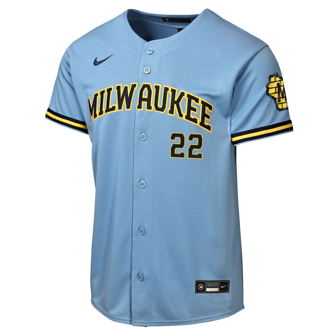 Christian Yelich Milwaukee Brewers Nike Youth Home Stadium Jersey - Cream
