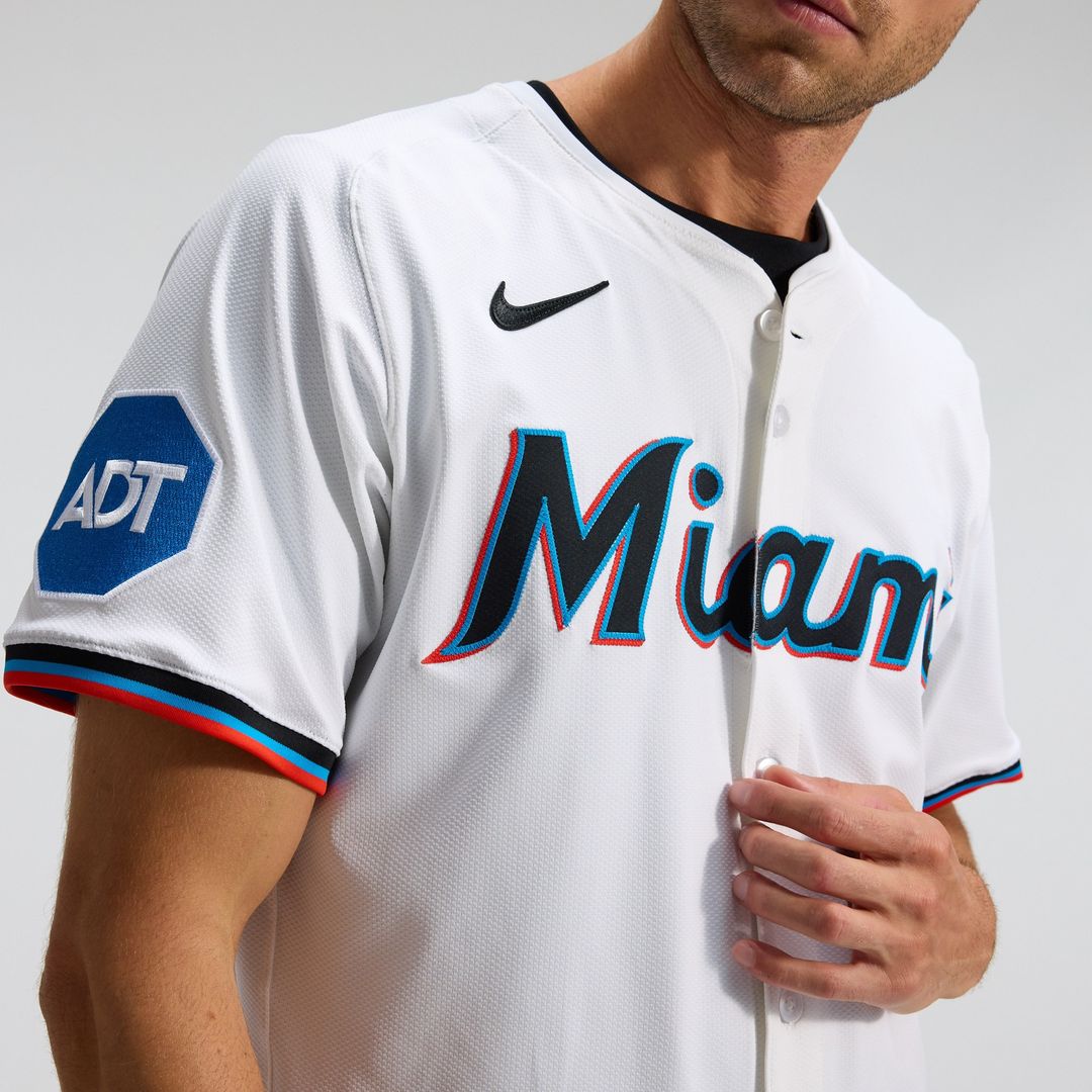 Miami Marlins Nike Home Elite Jersey - White