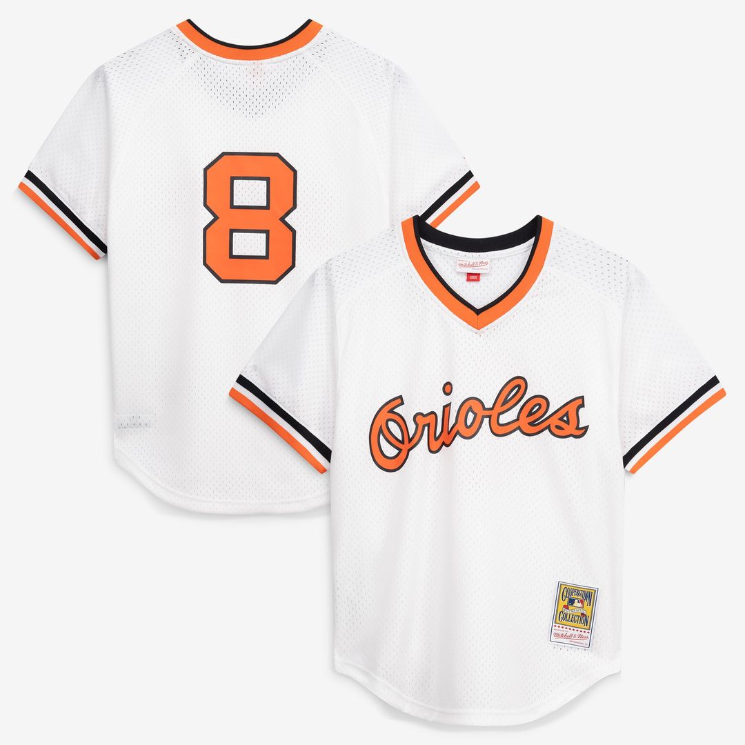 Cal Ripken Jr. Baltimore Orioles Mitchell & Ness Authentic Batting Practice Jersey - White