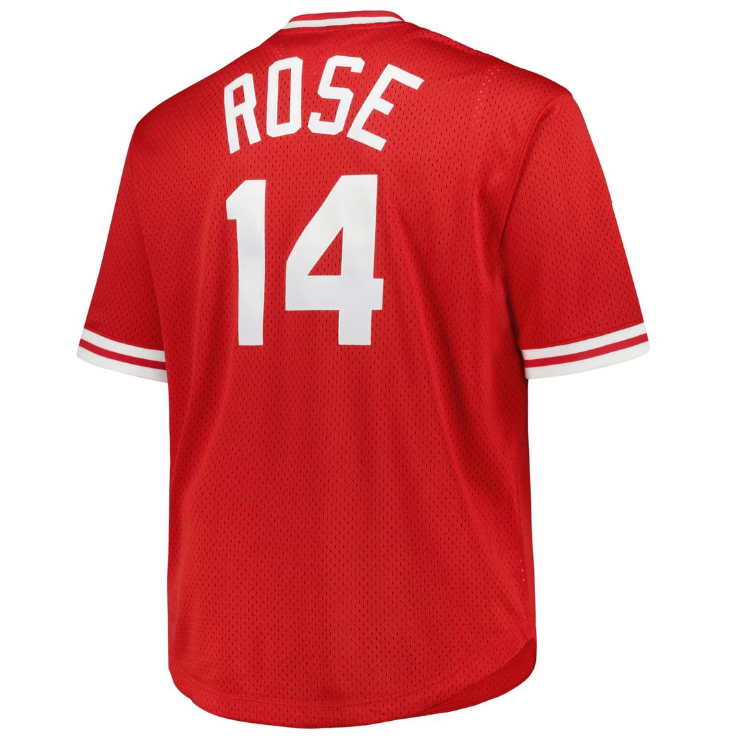 Pete Rose Cincinnati Reds Mitchell & Ness 1984 Cooperstown Collection Mesh Pullover Jersey - Red