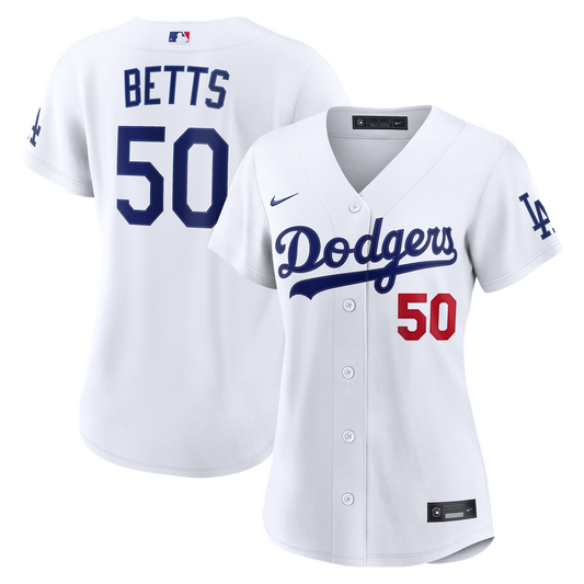 Mookie Betts Los Angeles Dodgers Nike Women's Home Stadium Jersey - White