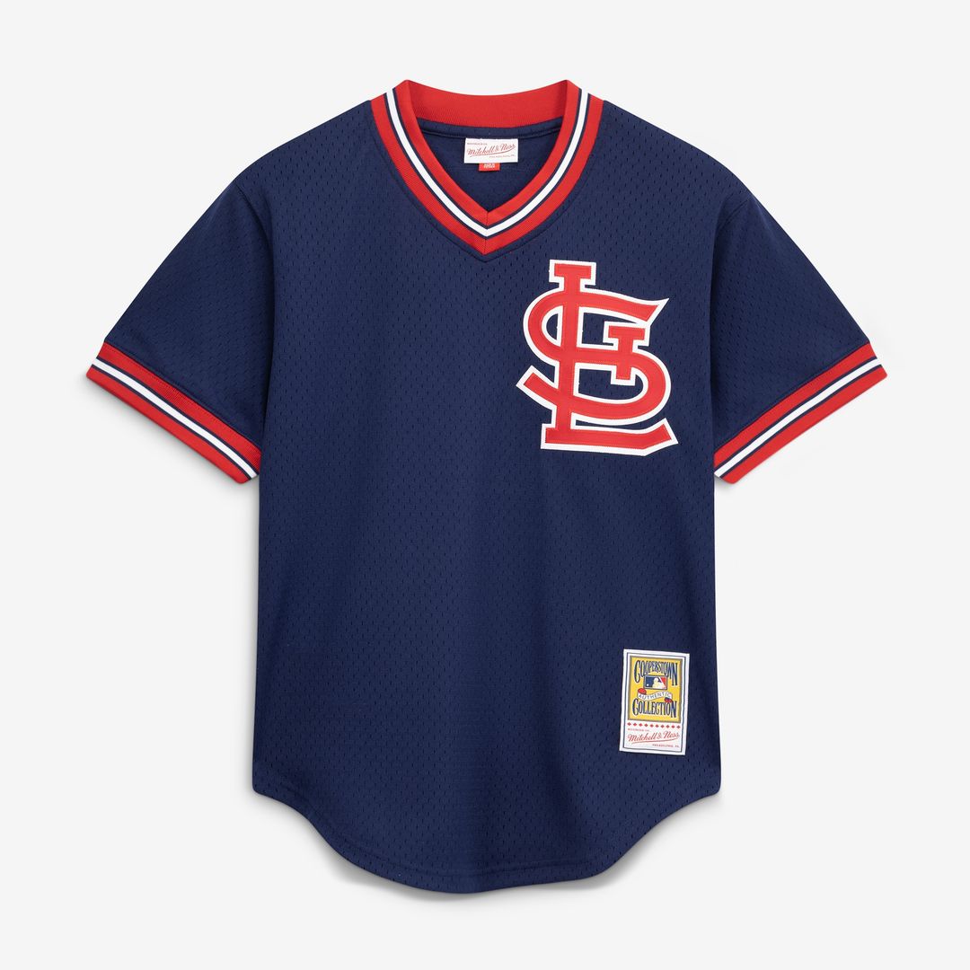 Ozzie Smith St. Louis Cardinals Mitchell & Ness Authentic Batting Practice Jersey - Scarlet