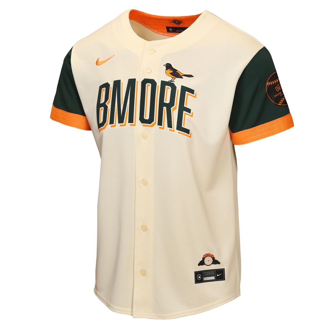 Baltimore Orioles Nike Youth 2026 City Connect Stadium Jersey - Cream